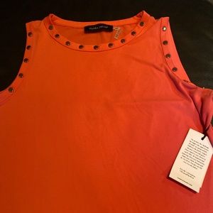 Coral sleeveless shirt